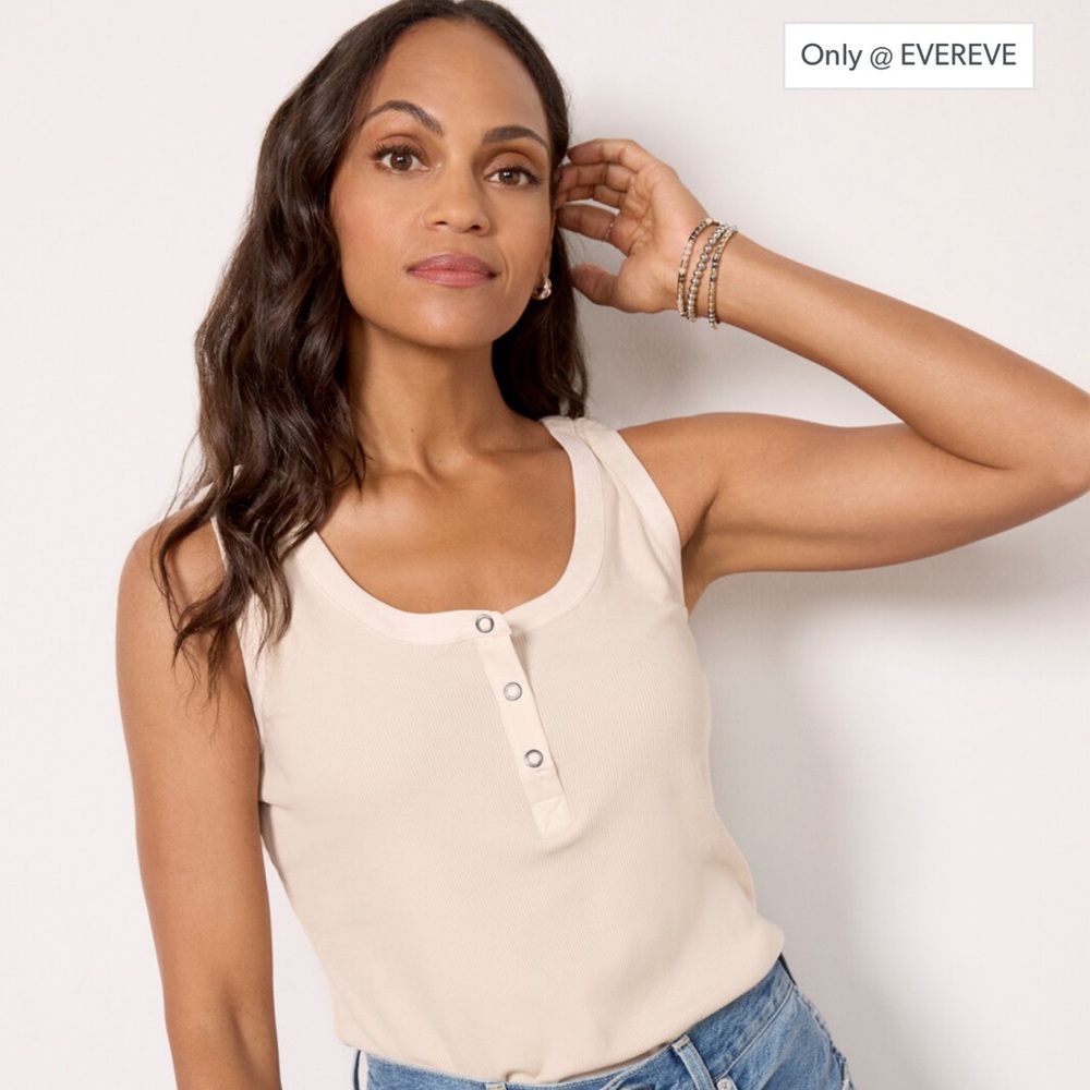 Evereve Cream Tank Top